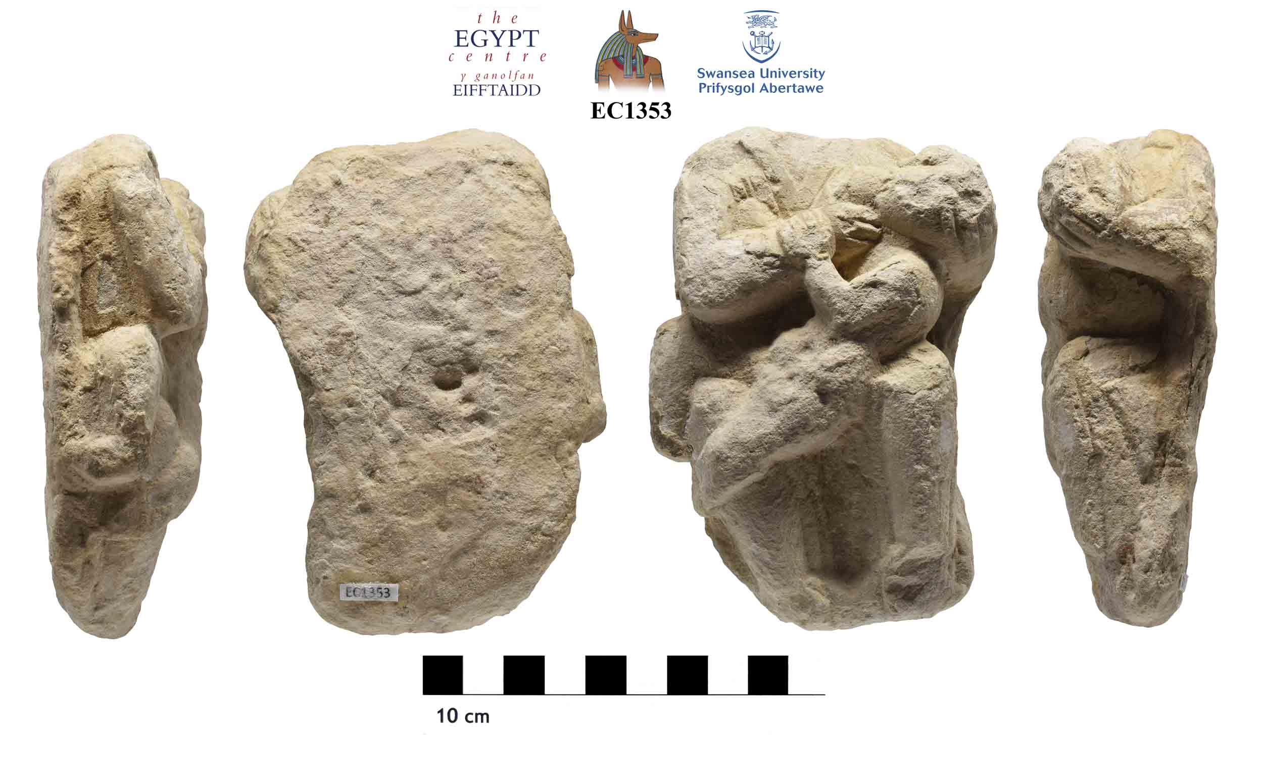 Image for: Fragment of a limestone statue